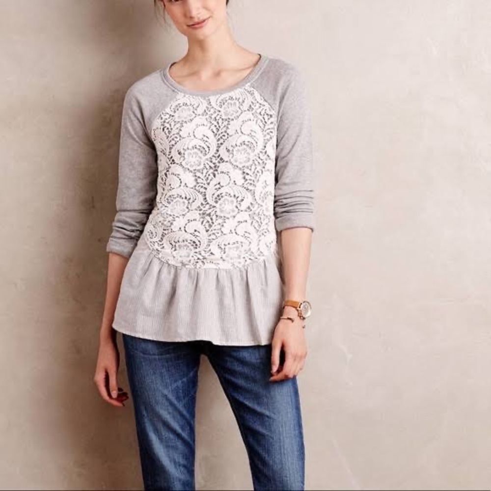 Anthropologie Peplum Sweatshirt